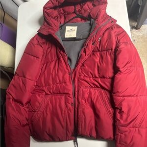 Hollister Gray and Red Jacket